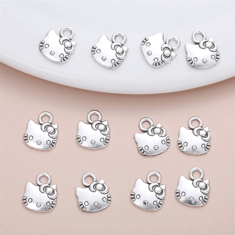 200Pcs Girly Cat Charms for Jewelry Making