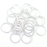 200Pcs Silver Plated Closed Jump Rings Charm Jewelry DIY Findings 24mm Dia.