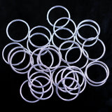 200Pcs Silver Plated Closed Jump Rings Charm Jewelry DIY Findings 24mm Dia.
