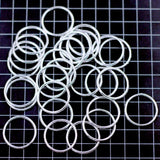 200Pcs Silver Plated Closed Jump Rings Charm Jewelry DIY Findings 24mm Dia.
