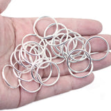 200Pcs Silver Plated Closed Jump Rings Charm Jewelry DIY Findings 24mm Dia.