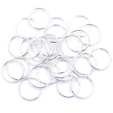 200Pcs Silver Plated Closed Jump Rings Charm Jewelry DIY Findings 24mm Dia.