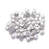 200Pcs Stainless Steel Heart Charms Pendant for DIY Jewelry Making 5x6x1mm
