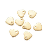 200Pcs Stainless Steel Heart Charms Pendant for DIY Jewelry Making 5x6x1mm