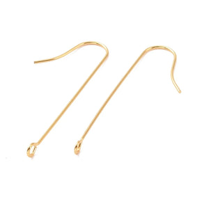 200Pcs Stainless Steel Earring Hooks with Loop Ear Hook for Jewelry DIY