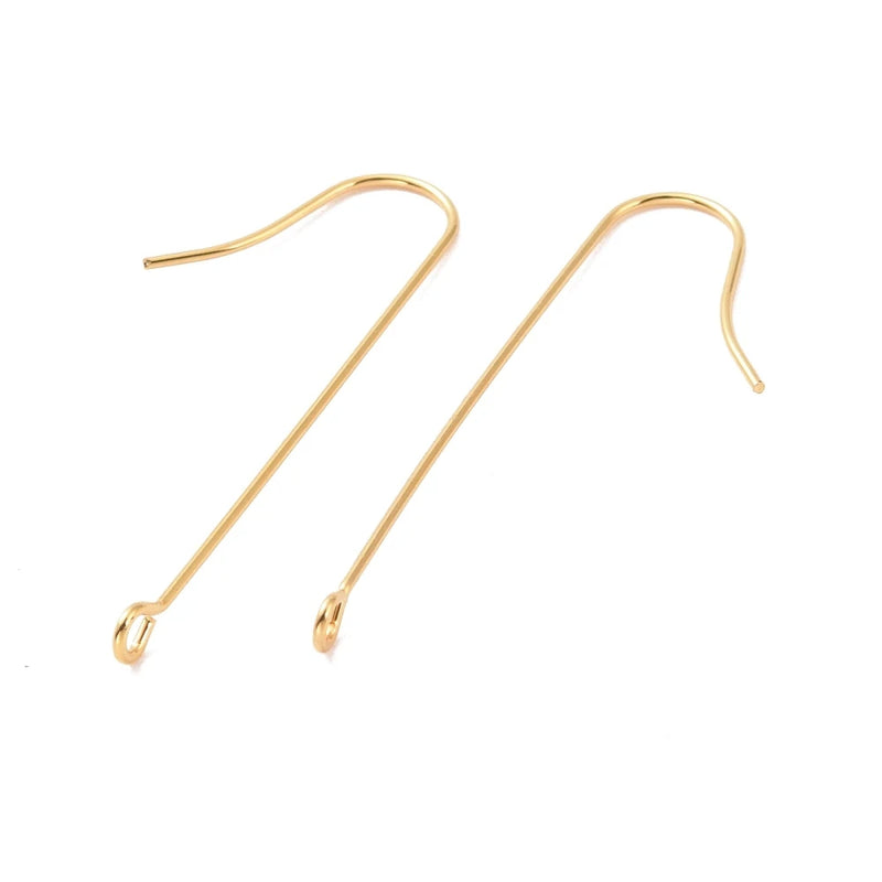 200Pcs Stainless Steel Earring Hooks with Loop Ear Hook for Jewelry DIY