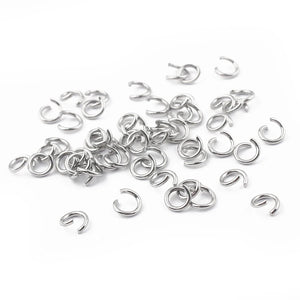 200Pcs Stainless Steel Jump Rings 5mm 6mm 7mm Split Ring DIY Earring Bracelet