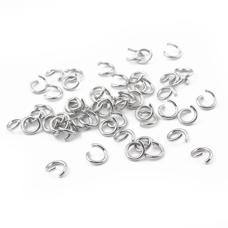 200Pcs Stainless Steel Jump Rings 5mm 6mm 7mm Split Ring DIY Earring Bracelet