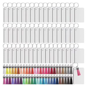 200Pcs Sublimation Keychain Blanks Set Double Side