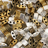200Pcs Tibetan Rectangle Spacer Charm Metal Beads for Jewelry Making