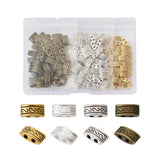200Pcs Tibetan Rectangle Spacer Charm Metal Beads for Jewelry Making