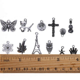 200Pcs Tibetan Silver Plated DIY Jewelry Making Charms Pendants