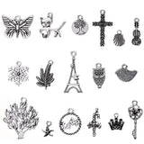 200Pcs Tibetan Silver Plated DIY Jewelry Making Charms Pendants