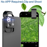 200X Cell Phone Microscope Accessory with LED Light