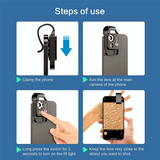 200X Cell Phone Microscope Accessory with LED Light