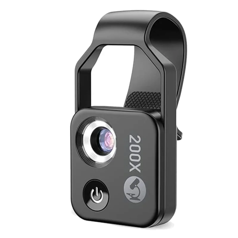 200X Cell Phone Microscope Accessory with LED Light