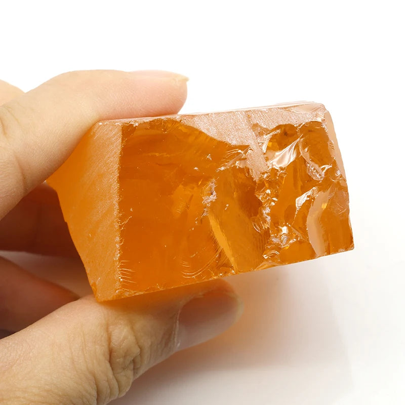 200g Synthetic Cubic Zircon Red/Yellow Gemstone Material