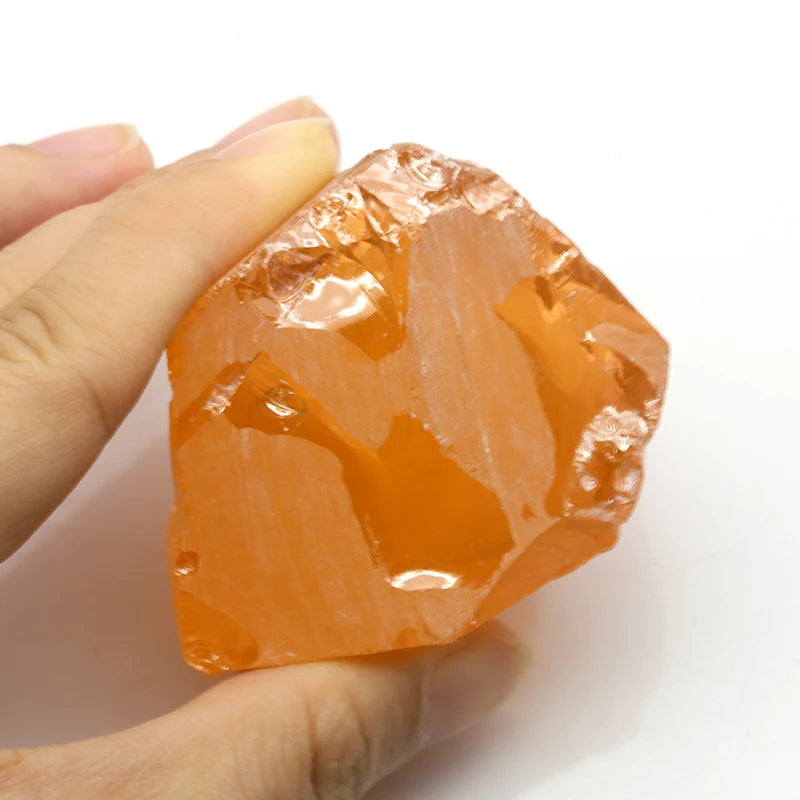 200g Synthetic Cubic Zircon Red/Yellow Gemstone Material