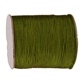 200m Olive Green Braided Nylon Cord Rattail Stain Braid Thread