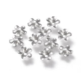 200pc 304 Stainless Steel Bead Caps Flower Shape Spacer Beads Jewelry Making