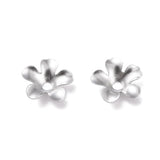 200pc 304 Stainless Steel Bead Caps Flower Shape Spacer Beads Jewelry Making