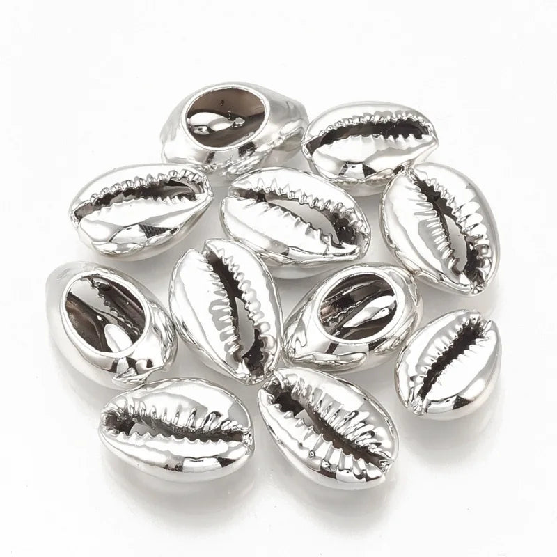 200pc Electroplated Sea Shell Beads DIY Jewelry Making Supplies