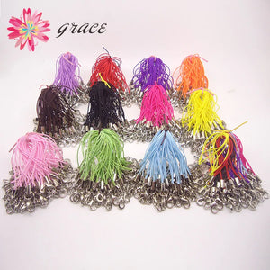 200pc Colorful Lobster Clasp Lanyard Strap Cord Cell Phone Lariat Mobile Straps