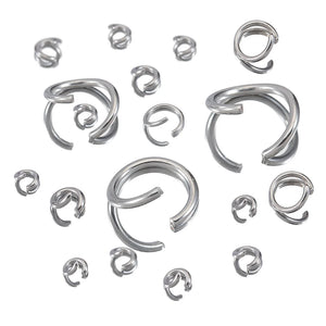 200pcs 100pcs SS Jump Rings 3-10mm Split Rings for DIY Jewelry
