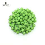 200pcs 10mm 6 Row High Micro Pave CZ Disco Crystal Paved Bead Ball Spacer