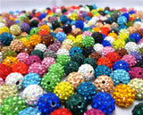 200pcs 10mm 6 Row High Micro Pave CZ Disco Crystal Paved Bead Ball Spacer