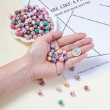 200pcs 10mm Flower Pattern Polymer Clay Beads for Jewelry Making