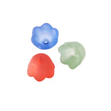 200pcs 10x6mm Frosted Acrylic Tulip Flower Beads Spacer Cap Jewelry Making