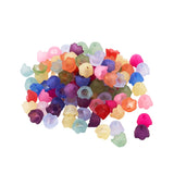 200pcs 10x6mm Frosted Acrylic Tulip Flower Beads Spacer Cap Jewelry Making