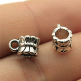200pcs 10x7mm Bails Beads Antique Silver Charm Bails Beads
