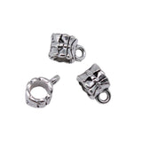 200pcs 10x7mm Bails Beads Antique Silver Charm Bails Beads
