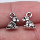200pcs 10x7mm Sitting Dog Charm Small Dog Charm DIY Jewelry Making