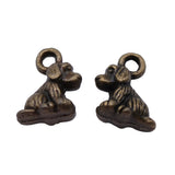 200pcs 10x7mm Sitting Dog Charm Small Dog Charm DIY Jewelry Making