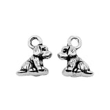 200pcs 10x7mm Sitting Dog Charm Small Dog Charm DIY Jewelry Making