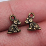 200pcs 10x7mm Sitting Dog Charm Small Dog Charm DIY Jewelry Making