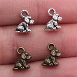 200pcs 10x7mm Sitting Dog Charm Small Dog Charm DIY Jewelry Making