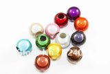 200pcs Big Hole Acrylic Round Spacer Miracle Beads 11*12mm