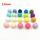 200pcs 12MM Round Silicone Beads Teething Necklace Baby Teether BPA Safe