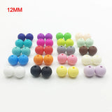 200pcs 12MM Round Silicone Beads Teething Necklace Baby Teether BPA Safe