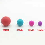 200pcs 12MM Round Silicone Beads Teething Necklace Baby Teether BPA Safe