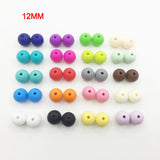 200pcs 12MM Round Silicone Beads Teething Necklace Baby Teether BPA Safe