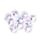 200pcs 12mm Glitter Glass Teardrop Beads for DIY Jewelry Making