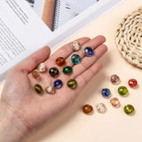 200pcs 12mm Mixed Sand Lampwork Flat Round Beads Jewelry Making DIY