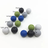 200pcs 12mm Round Silicone Loose Beads Mix Ball for DIY Nursing Jewelry