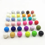 200pcs 12mm Round Silicone Loose Beads Mix Ball for DIY Nursing Jewelry