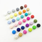 200pcs 12mm Round Silicone Loose Beads Mix Ball for DIY Nursing Jewelry